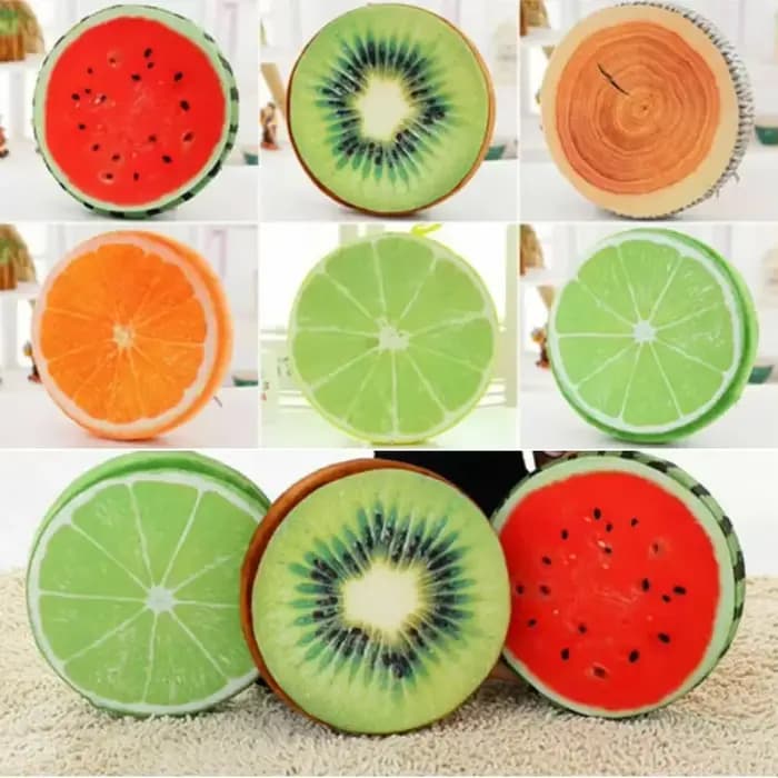 Coussin de siège rond en forme de fruit pour chaise de jardin