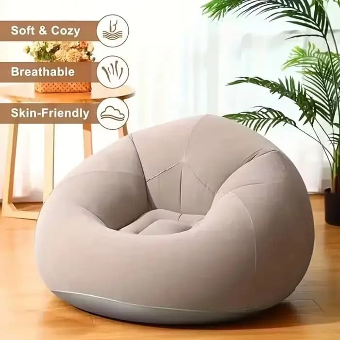 Chaise longue gonflable d'extérieur en polypropylène durable avec pompe à air