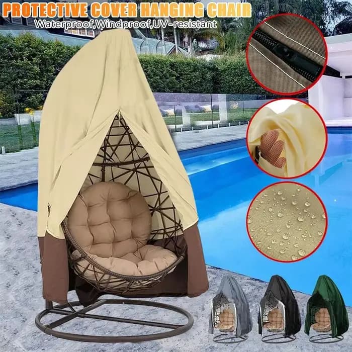 Confrontal Swing-Juste anti-poussière pour chaise à œufs avec fermeture éclair