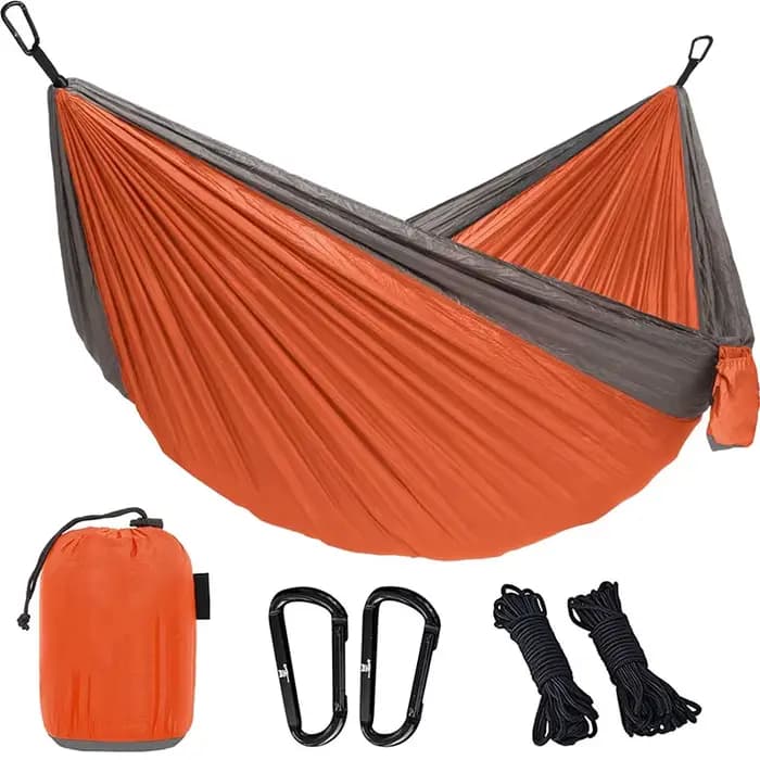 Hamac pour Camping Hamacs Équipement pour l'extérieur Sac à dos Survie ou Voyage Portable Léger Parachute Nylon