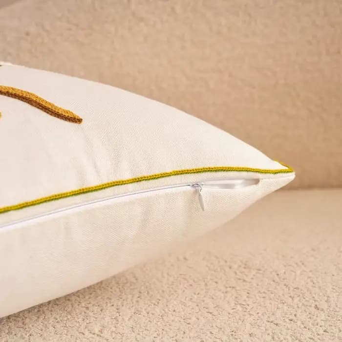 Housses de coussin brodées à fleurs de Style campagne