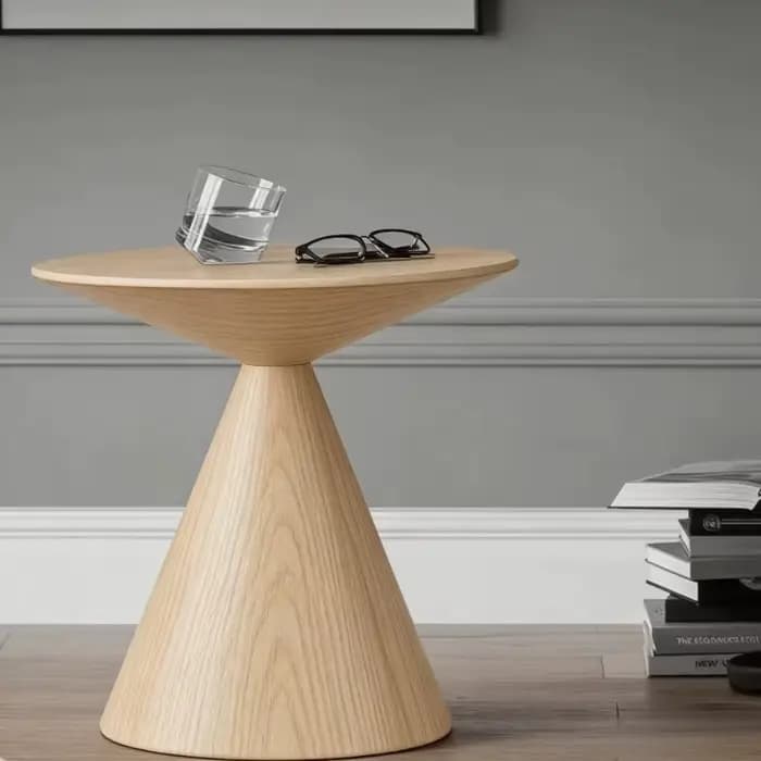 Table d'appoint d'angle noire ronde