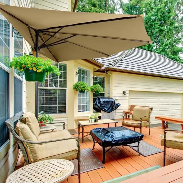 YASN TYS020 demi-rond soleil Patio extérieur Top qualité Design de mode mur Parasol parapluie jardin