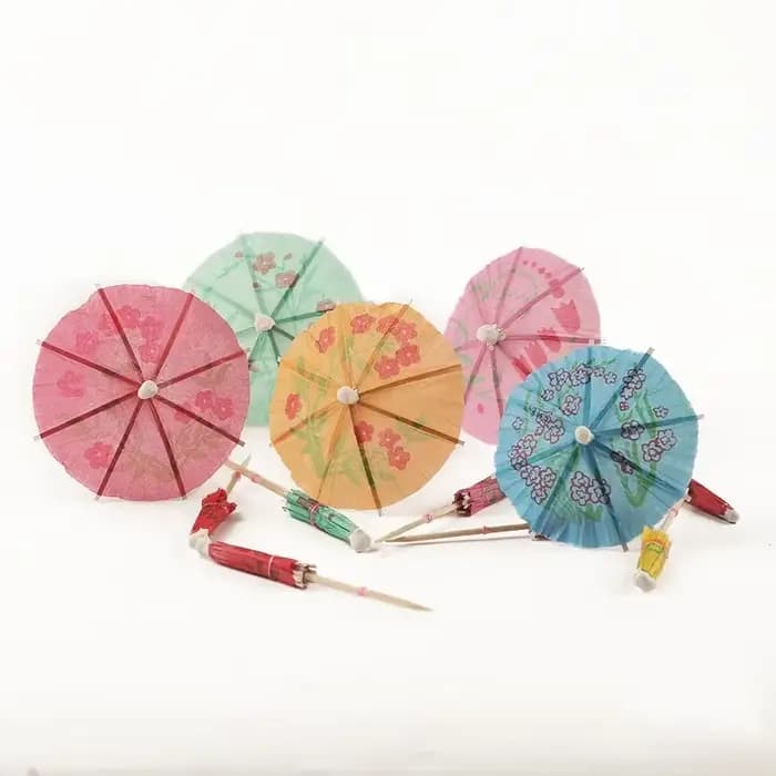 50 pièces nouveau papier boisson Cocktail Parasols mariage papier parapluie décoration parapluies Tropical hawaïen fête Cocktail accessoires