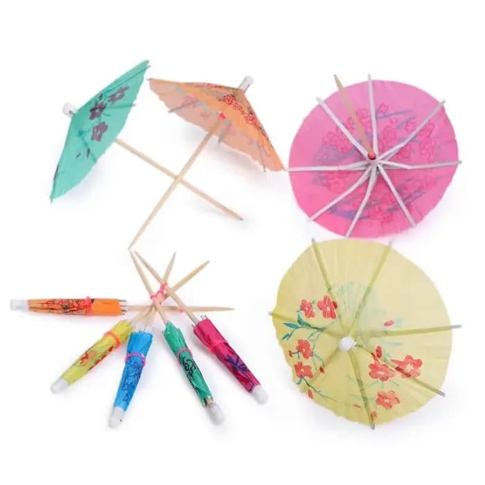 50 pièces nouveau papier boisson Cocktail Parasols mariage papier parapluie décoration parapluies Tropical hawaïen fête Cocktail accessoires
