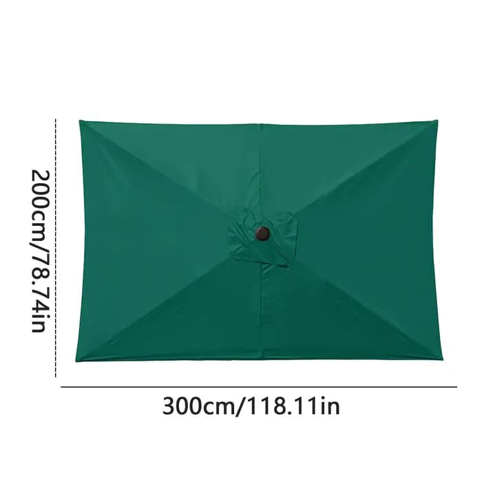 Auvent de remplacement de parapluie rectangulaire