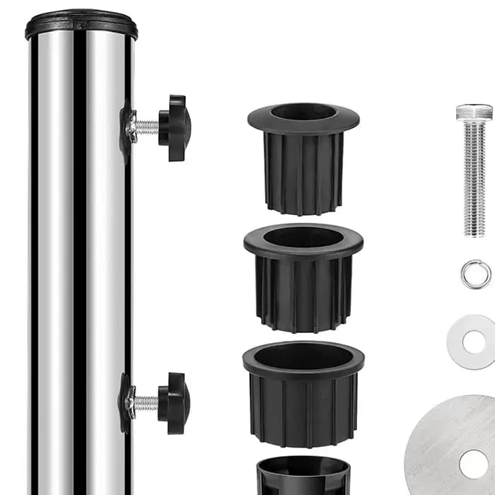Support de base de parasol en acier robuste avec pince de fixation de rechange pour quais