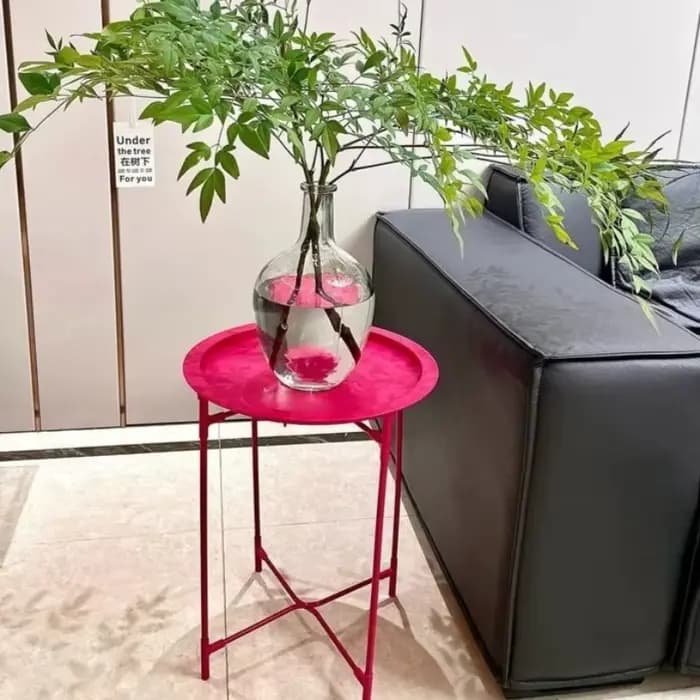 Table basse ronde pliable