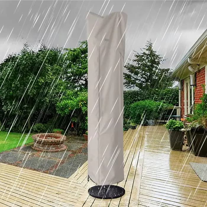 Housse de Parasol imperméable pour Patio, couverture de Parasol de marché avec fermeture éclair pour extérieur de 7 à 13 pieds, couverture de Parasols d'extérieur décalée en porte-à-faux