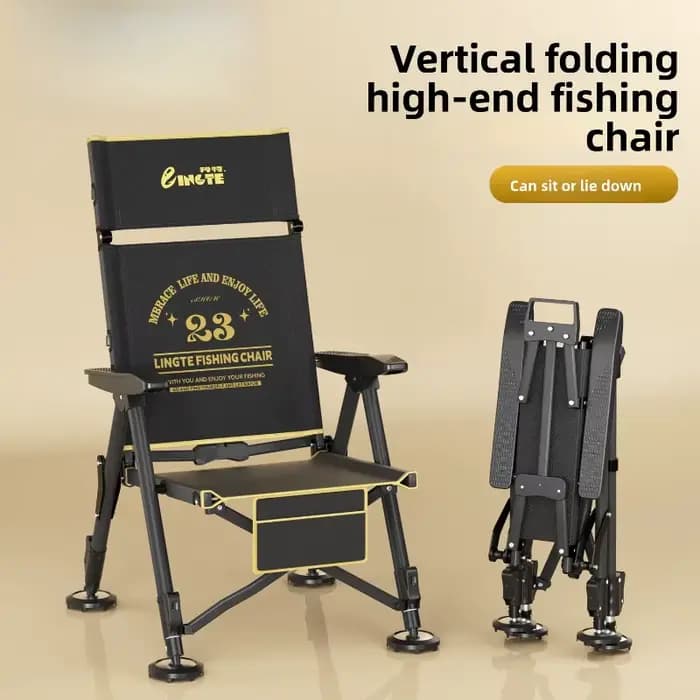 Chaise de pêche pliante de style européen, siège inclinable convertible, chaise pliante portable, tabouret pliant Cadeira