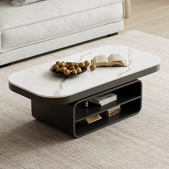 Grande table basse de luxe moderne avec rangement, table de salon classique, table de maquillage, table de bureau, Tavolino Da Divano, meubles originaux