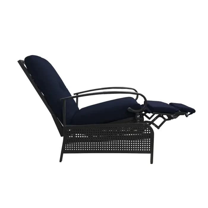Chaise longue de terrasse réglable pour mobilier d'extérieur