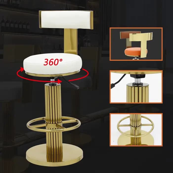 Tabouret de Bar observateur et Moderne, Chaise Haute pour Salon, Salle à Manger, Magasin et Loisirs