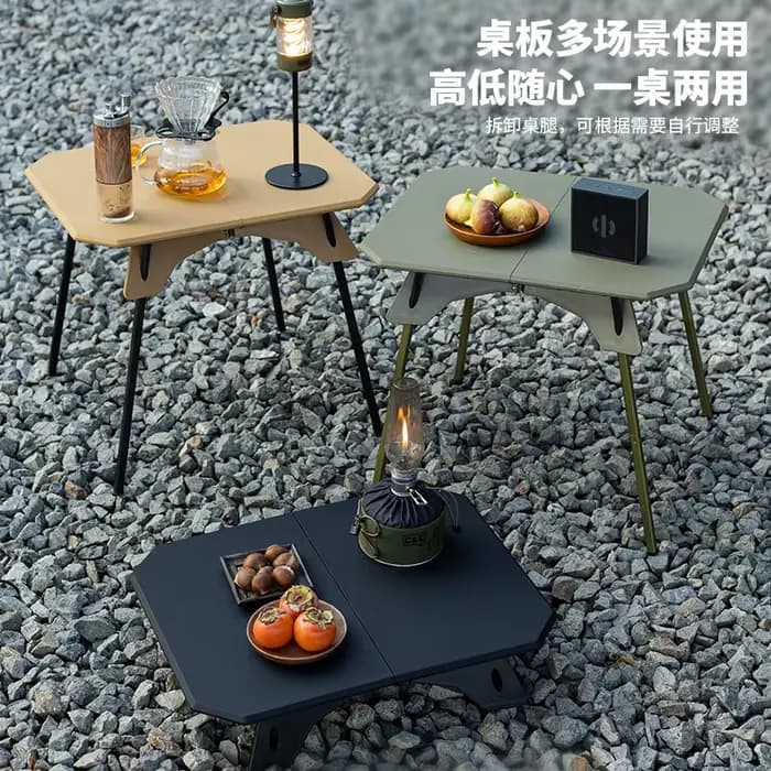 Table pliante d'extérieur en plastique avec hauteur réglable