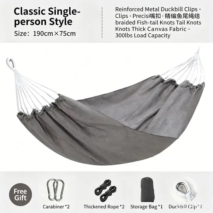 Hamac double 190*80cm, épaissi, renforcé, anti-basculement