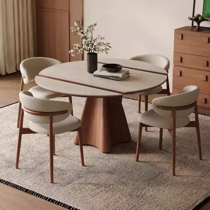 Table de salle à manger extensible style Mid-Century