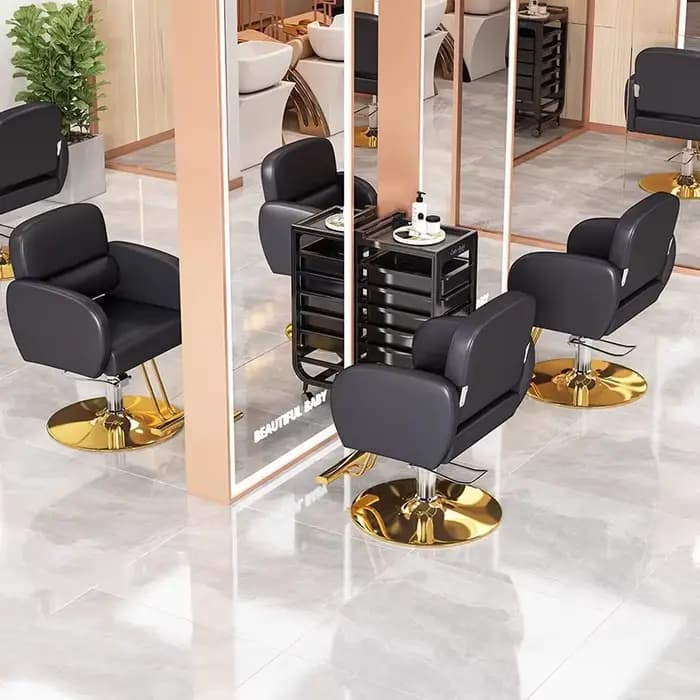 Fauteuil de barbier professionnel, réglable hydrauliquement et pivotant, mobilier de salon de beauté pour barbier, salon de beauté et spa