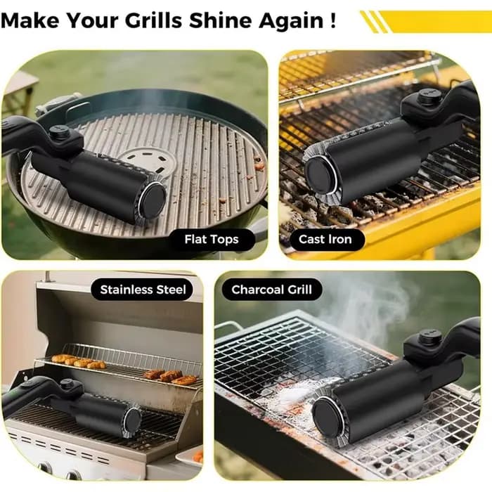 Brosse électrique pour nettoyer les grilles de barbecue