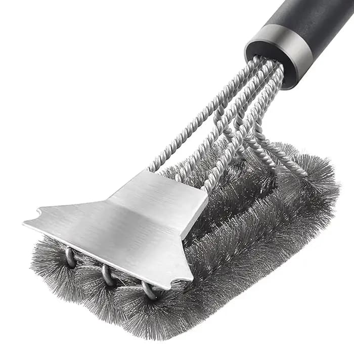Brosse à Barbecue en Acier Inoxydable, Poils Antiadhésifs, Outil de Nettoyage