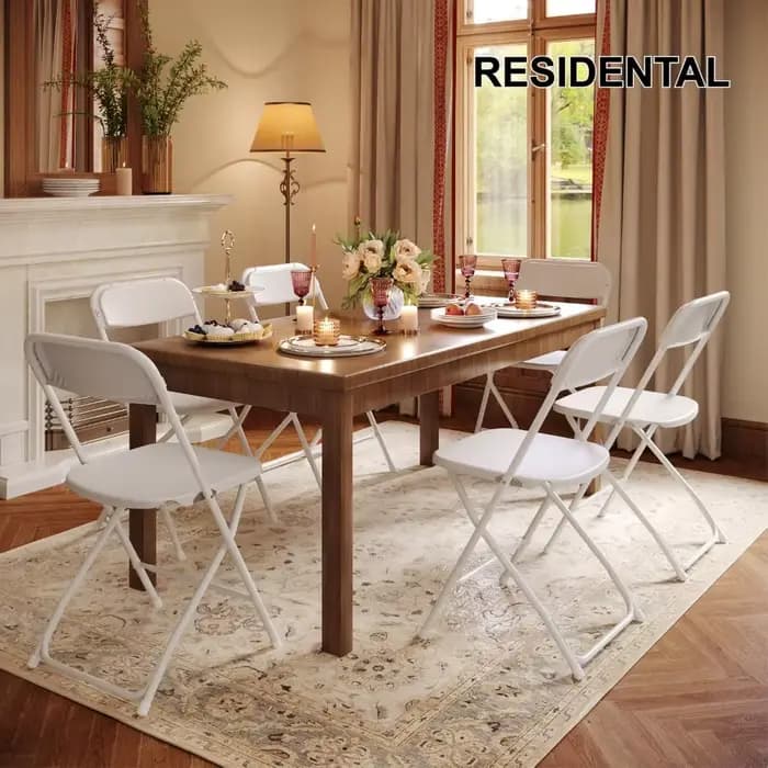 Chaise pliante blanche