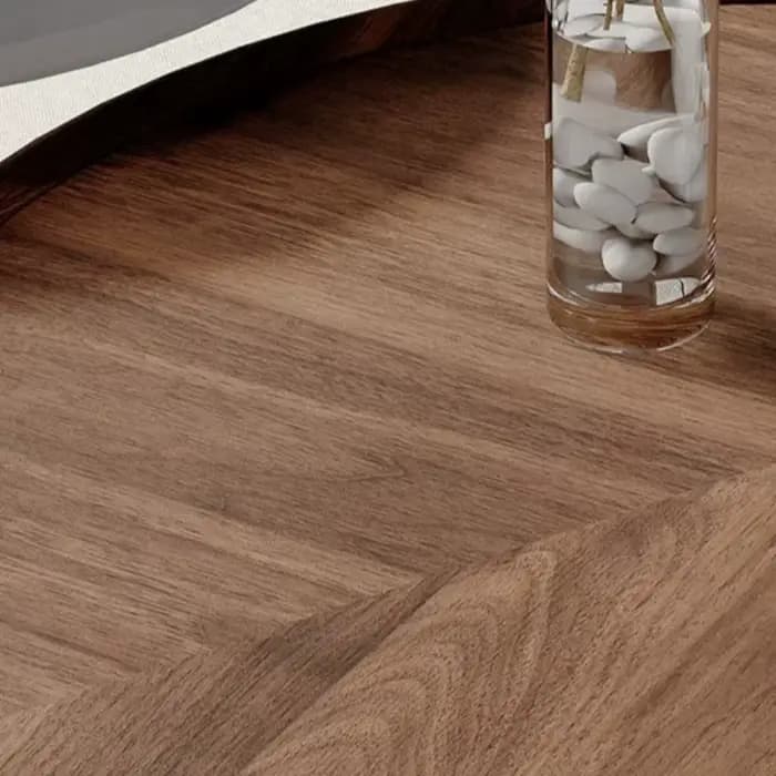 Table basse d'angle en bois avec rangement