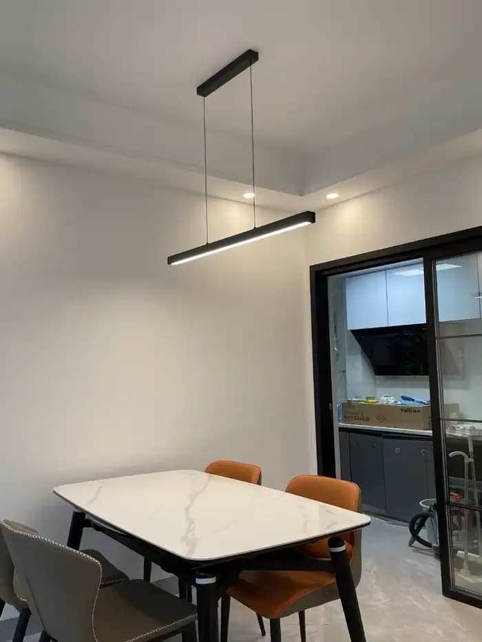 Lustre de salle à manger, éclairage de table à manger, luminaire de bar de cuisine, lampe linéaire LED, luminaires suspendus de restaurant, suspension moderne et épurée