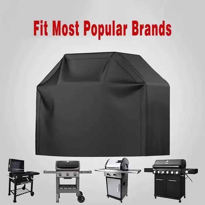 Housse de barbecue robuste et imperméable, noire, résistante à la chaleur et aux taches, pour barbecue à gaz, plusieurs tailles, protection extérieure pour barbecue
