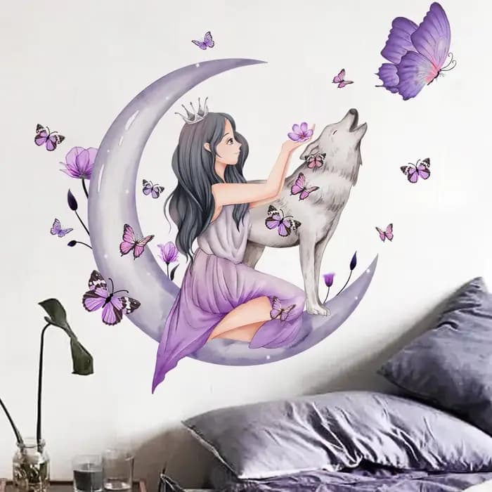 Autocollants Muraux Décoratifs pour Chambre d'Enfant, Papillon, Fleur, Mignon, pour Salon