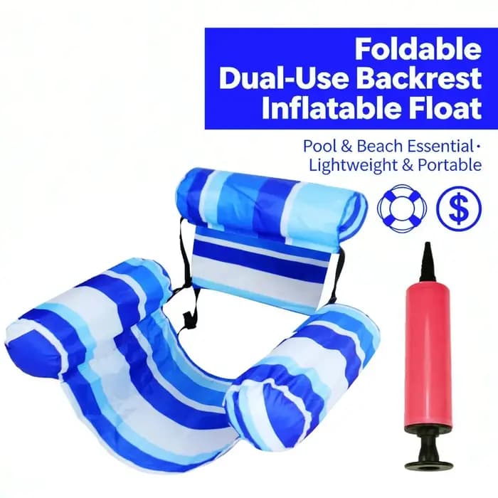 Fauteuil gonflable d'extérieur robuste avec flotteur pour adultes