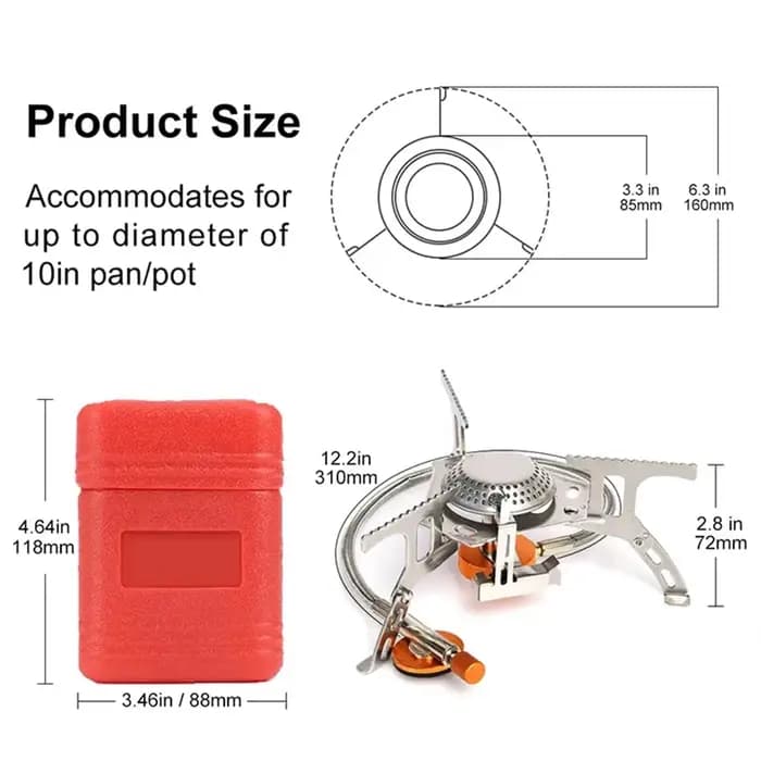 Réchaud à gaz de camping Pandatour, brûleur extérieur touristique, chauffage puissant, cuisinière de tourisme, barbecue, fournitures de tourisme, pique-nique, pliable