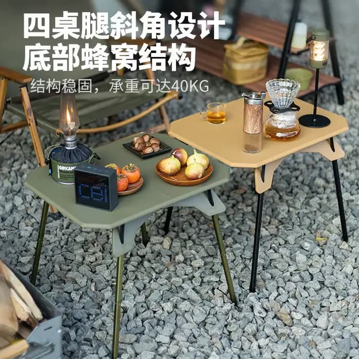 Table pliante d'extérieur en plastique avec hauteur réglable