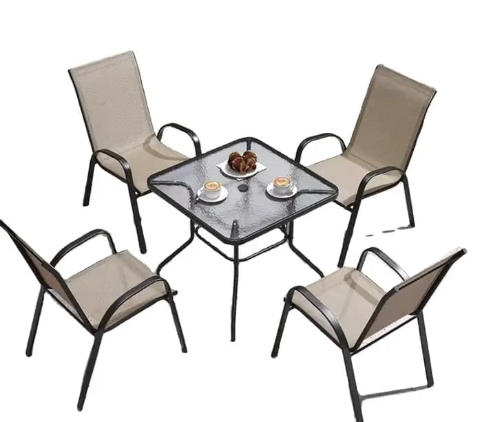 Ensemble de chaises de salle à manger de jardin bon marché pour l'extérieur, tous temps, ensemble de