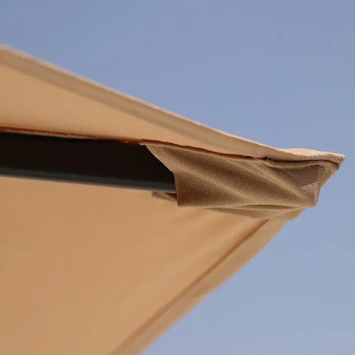 Grand parasol d'extérieur de 2M, avec manivelle, poteau central droit, pour jardin, plage, Camping et stand publicitaire, bloc UV