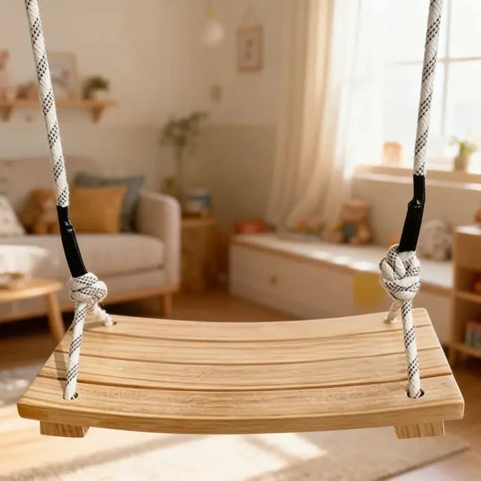Adult Hanging Swing Chair - Solid Wood Porch