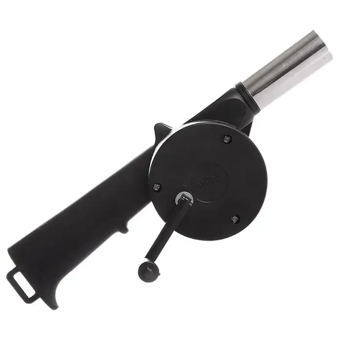 Souffleur de barbecue portable à manivelle pour cuisson en extérieur