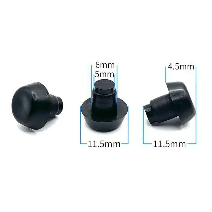 50 pièces 6mm dessus en verre meubles de Table pare-chocs intégré avec tige en caoutchouc trou de vis bouchon anti-dérap