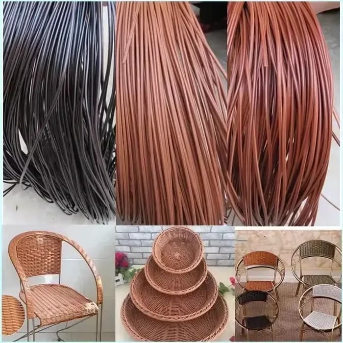 2.5/3Cm 500G rond Pe rotin plastique synthétique