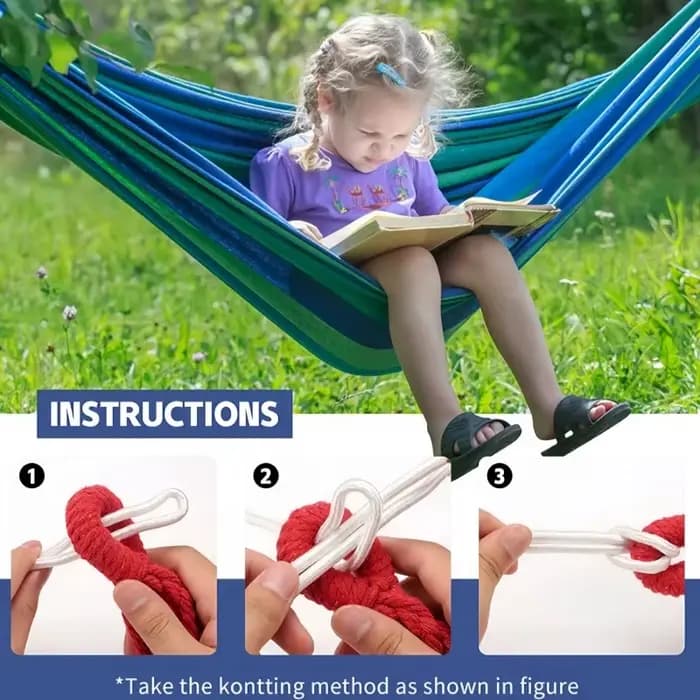 Hamac en toile d'extérieur - Hamac portable pour deux personnes