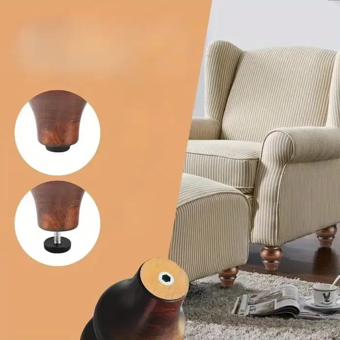 Pieds de Meubles en Bois Massif de Style Européen, Raccords de Remplacement pour Table Basse, Meuble