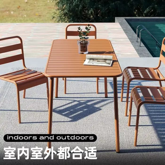 Table longue table à manger extérieure intérieure étanche Villa cour balcon loisirs Simple jardin table de bureau étanche
