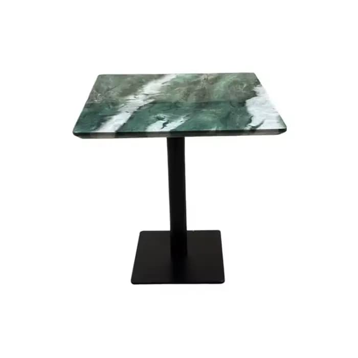Table basse carrée de meubles de jardin de restaurant en marbre vert de 80Cm