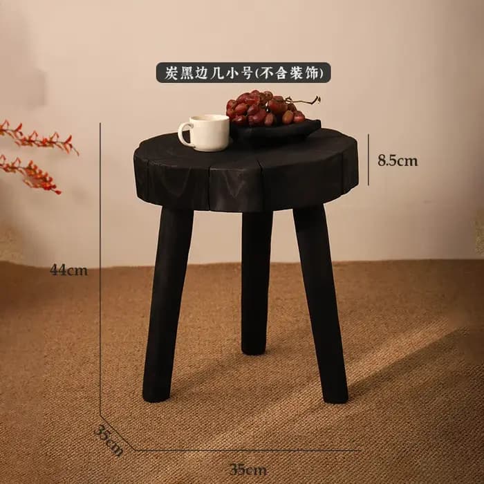Wabi Sabi Table basse ronde Miniature organique
