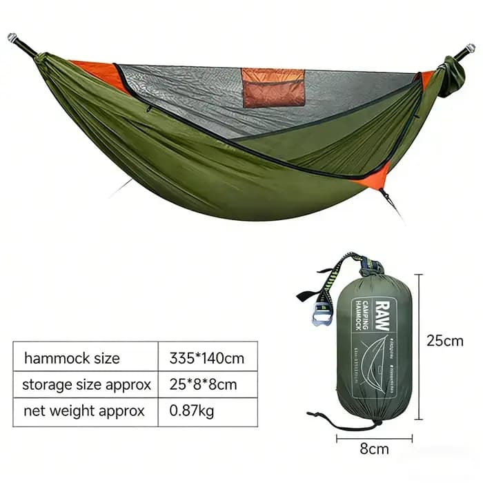 Hamac de Bushcraft avec moustiquaire
