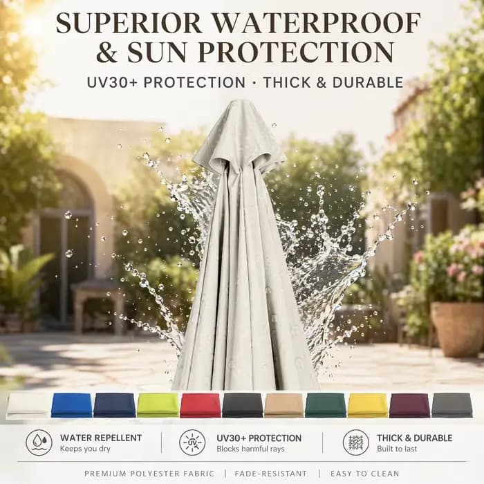 Tissu de rechange pour parasol de jardin extérieur