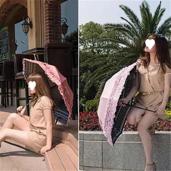 Parasol en dentelle vintage Protection UV Parapluie pliant