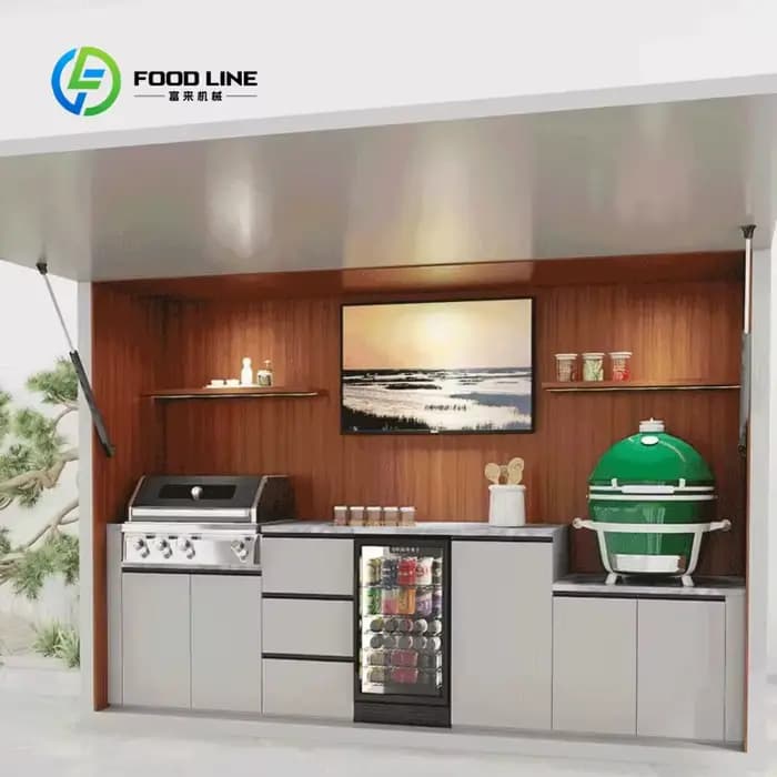 Cuisine extérieure compacte chic personnalisable pour balcon