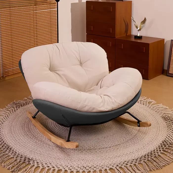 Fauteuil à bascule contemporain en forme d'œuf