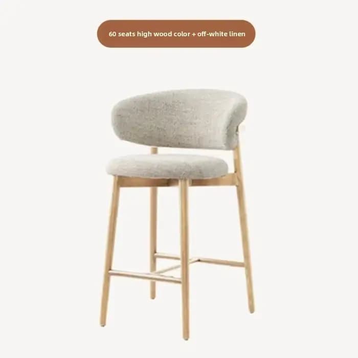Chaises modernes en bois massif, lumière de luxe, île nordique, Table de Bar, pied haut, design Simp