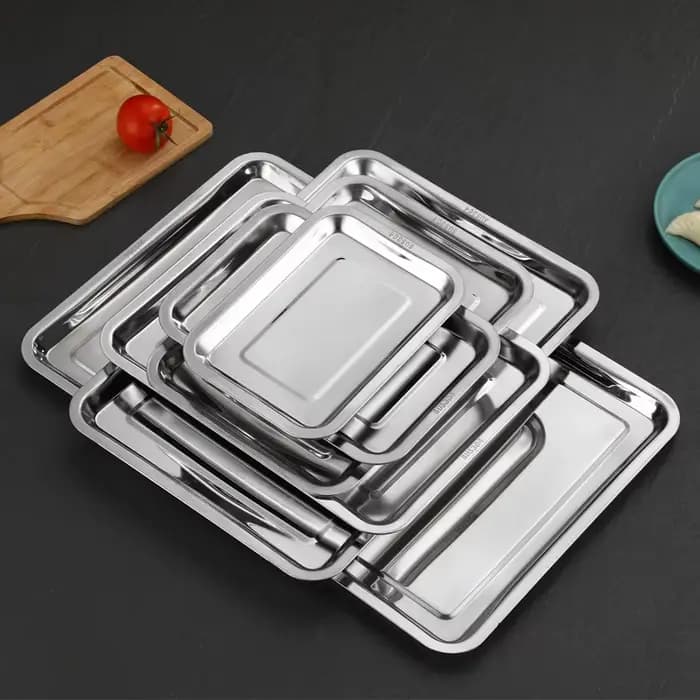 Plateau de service durable en acier inoxydable ; Idéal pour le barbecue
