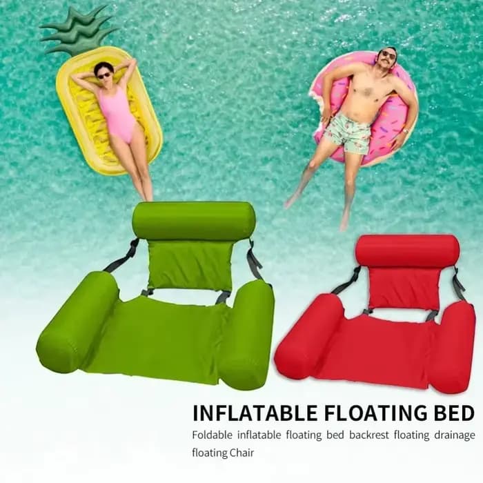 Hamac flottant pliable - Matelas gonflable pour piscine